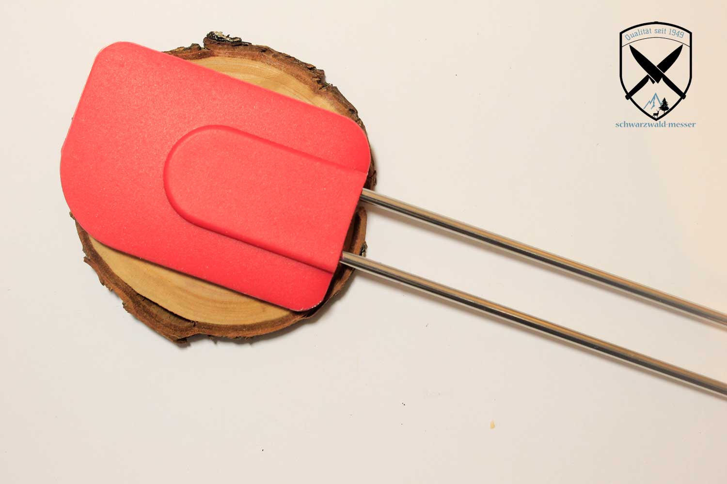 Teig- Kochschaber Edelstahl /Silikon – Bild 2