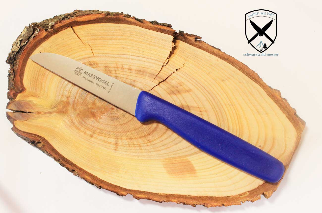 Küchenmesser gerade Kunststoffgriff Blau Marsvogel