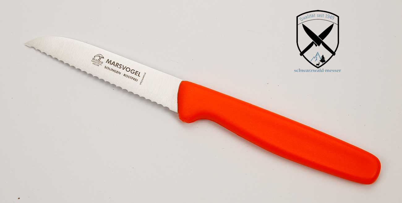 Küchenmesser mit Welle Orange Marsvogel