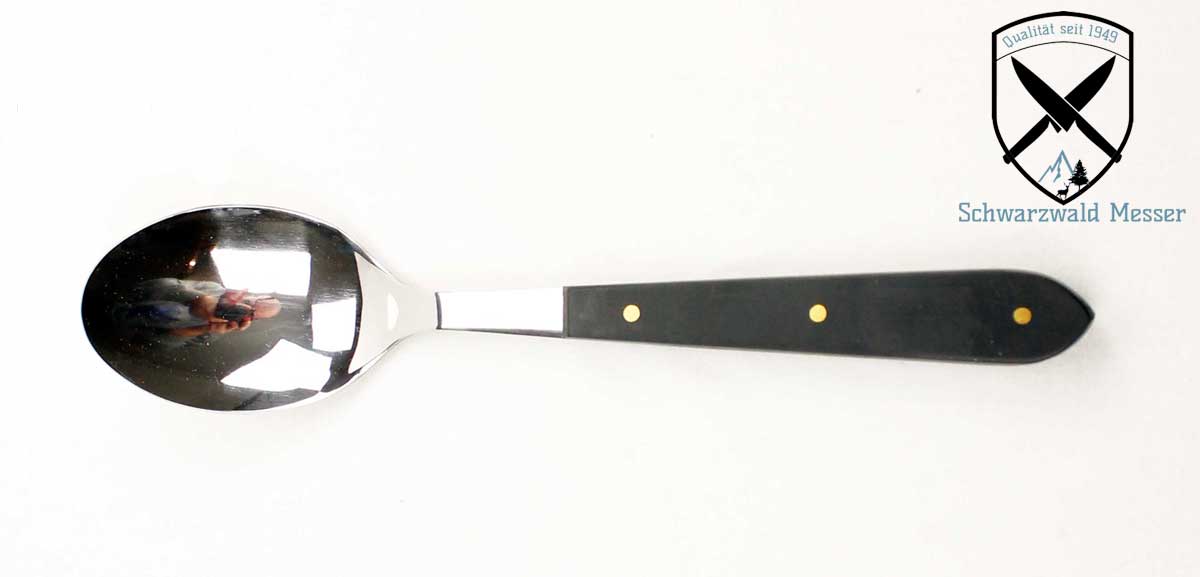12 x Tischmesser / Steakmesser (Glatte Klinge) schwarzer Kunststoffgriff (POM) – Bild 6