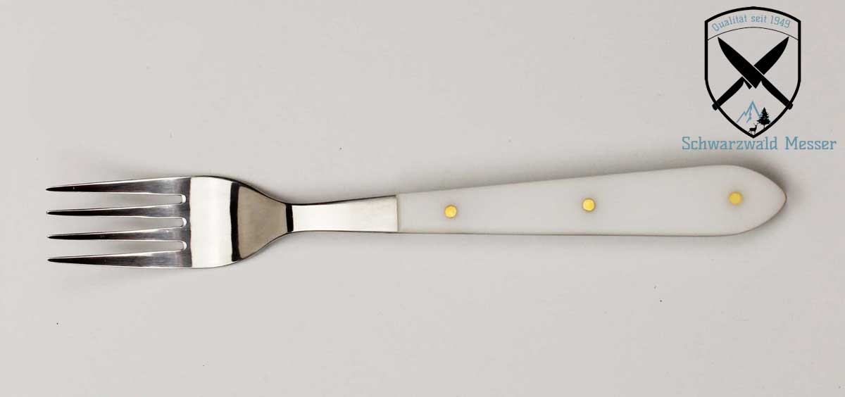12 x Tischmesser / Steakmesser (mit Welle) weißer Kunststoffgriff (POM) – Bild 4