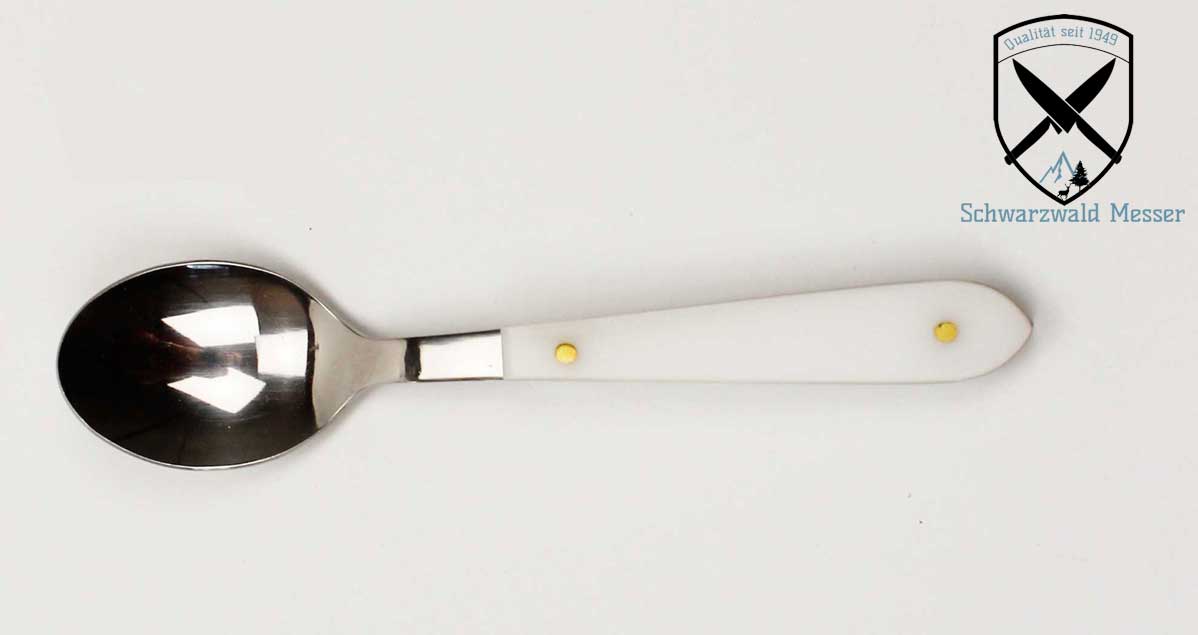12 x Tischmesser / Steakmesser (mit Welle) weißer Kunststoffgriff (POM) – Bild 3