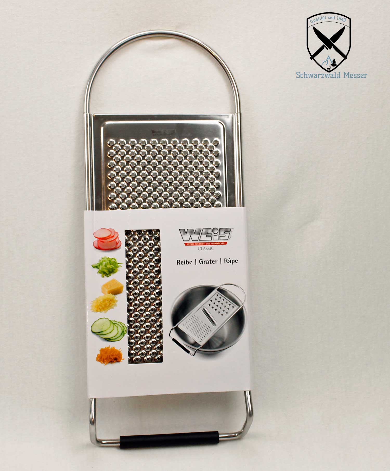 Kartoffel-Käsereibe aus Edelstahl. Weis – Bild 2