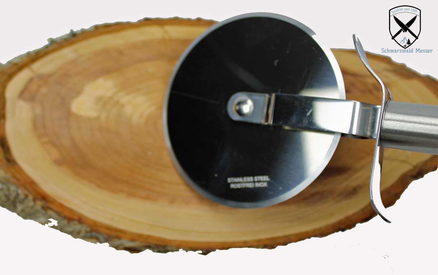 Pizzaschneider XL Edelstahl Weis – Bild 3