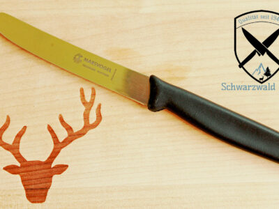 Fr&uuml;hst&uuml;cksmesser / Br&ouml;tchenmesser/ Kunststoffgriff Schwarz ohne Welle