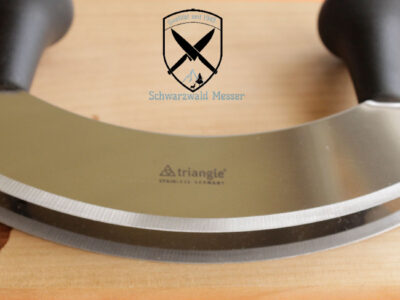 Wiegemesser Kräutermesser ca.18 cm Doppelklinge Kunststoffgriff Solingen.